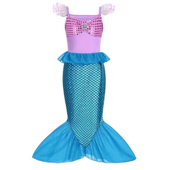 Brand New Princess Little Mermaid Costume Ariel Dress for Girls Birthday Party H - Picture 1 of 5
